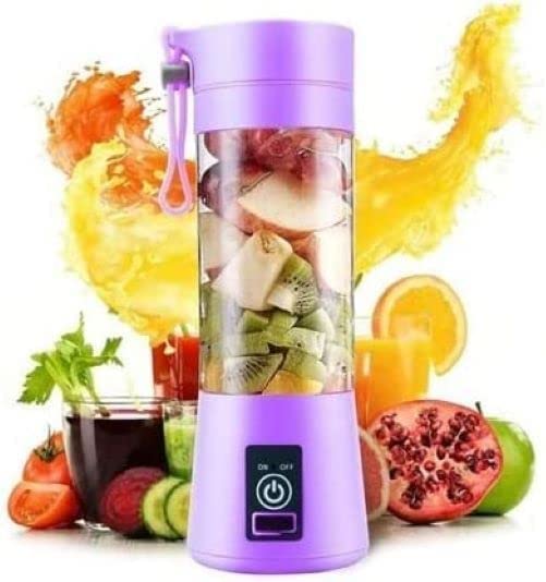 Portable Mini 6 Blade Juicer Blender | Outdoor Juicing Cup (380ml) – Rechargeable (random Color)