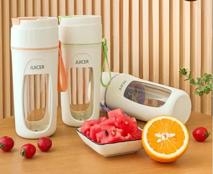 Usb Rechargeable Juicer Blender- 8 Blades- Mini Portable Personal Size Juicer 350 Ml (random Color)