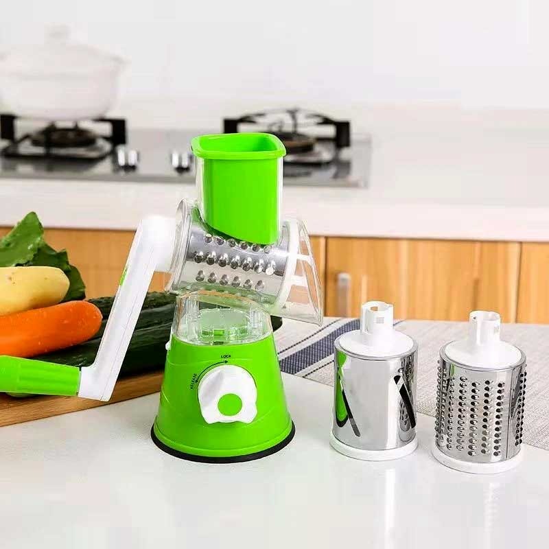 Drum Cutter Tabletop Drum Grater | Manual Vegetable Cutter Slicer & Grater | Multi-functional Kitchen Gadget ( Random Color )