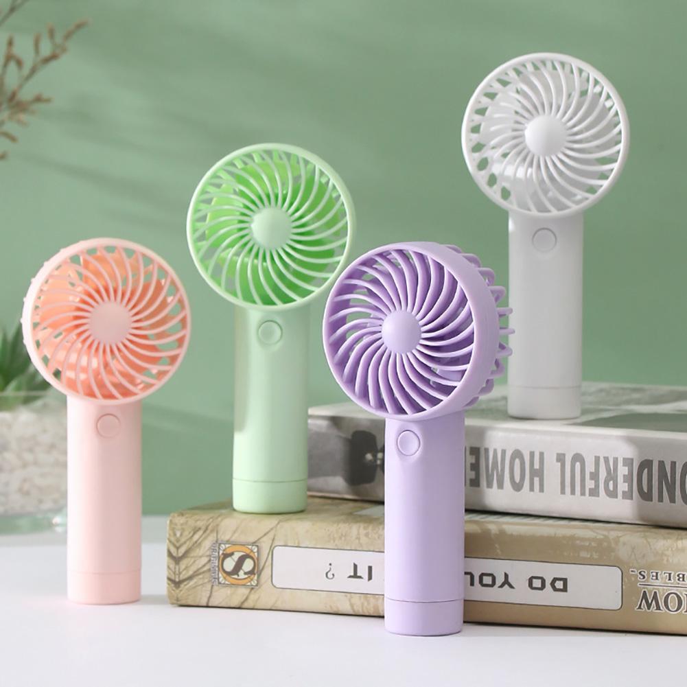 Portable Usb Rechargeable Fan | Handheld 3 Speed Strong Wind Electric Small Mini Cooling Fan (random Color)