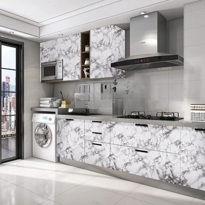 Self Adhesive Black Marble Sheet For Kitchen (60x200)
