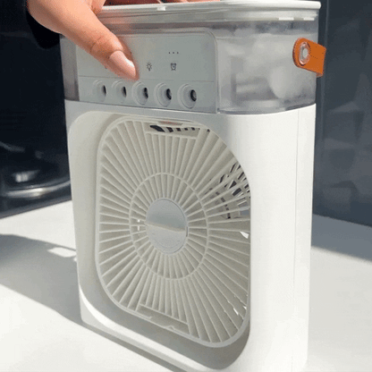 Portable Air Conditioner Fan Usb Electric Fan With Led Night Light, Fine Mist Water, And Humidifier Function | Led Night Light Water Mist – Random Color 12 Inch
