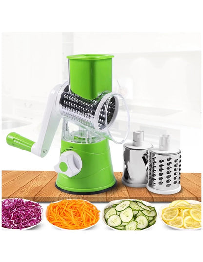 Drum Cutter Tabletop Drum Grater | Manual Vegetable Cutter Slicer & Grater | Multi-functional Kitchen Gadget ( Random Color )