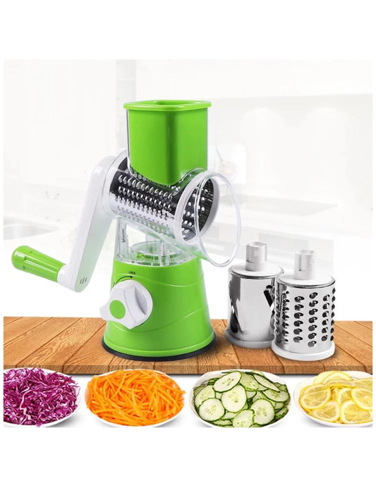 Drum Cutter Tabletop Drum Grater | Manual Vegetable Cutter Slicer & Grater | Multi-functional Kitchen Gadget ( Random Color )