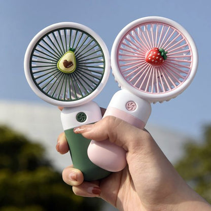 Mini Fan Multifunctional Cool Summer Fruit Cartoon Handheld Mini Fan(random Color )