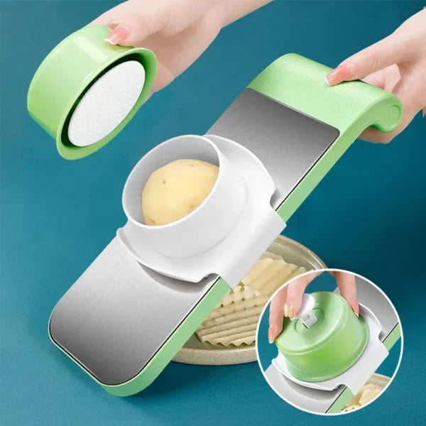 Multifunctional Vegetable Cutter Grater For Vegetables Slicers – Shredders Peeler Carrot Fruit Vegetable Cutting Kitchen Tool – 05 Blades Vegetable Cutter
