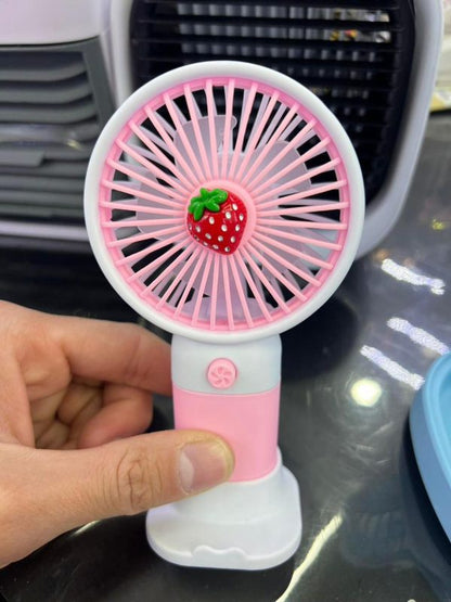 Mini Fan Multifunctional Cool Summer Fruit Cartoon Handheld Mini Fan(random Color )