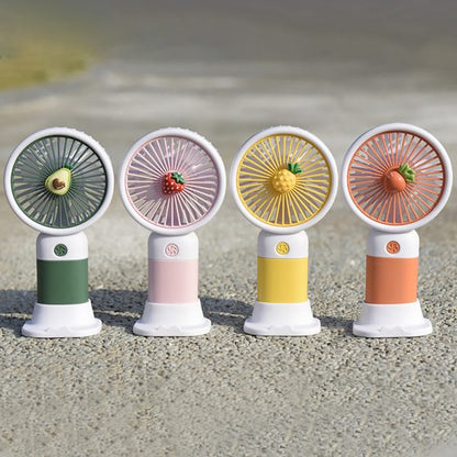 Mini Fan Multifunctional Cool Summer Fruit Cartoon Handheld Mini Fan(random Color )