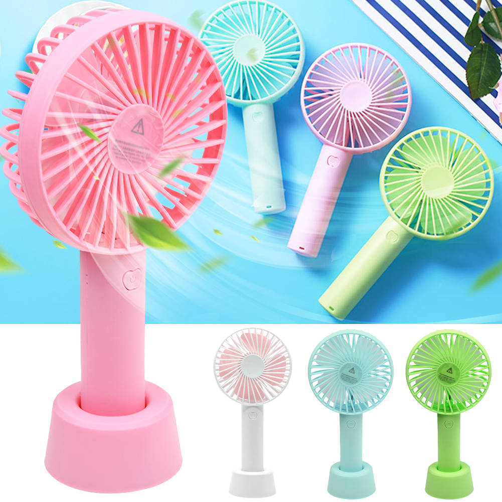 Portable Usb Rechargeable Fan | Handheld 3 Speed Strong Wind Electric Small Mini Cooling Fan (random Color)