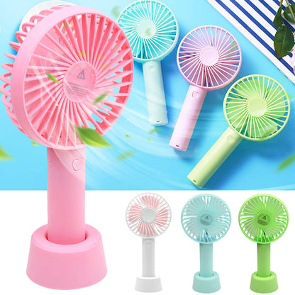 Portable Usb Rechargeable Fan | Handheld 3 Speed Strong Wind Electric Small Mini Cooling Fan (random Color)