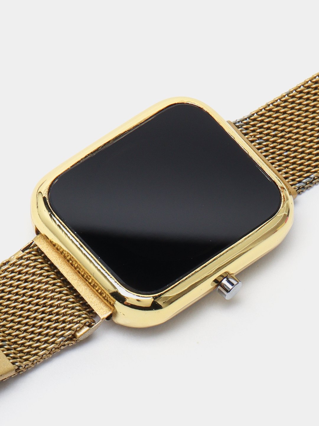 Touch Led Magnet Watch Fashion Casual Sports Men’s Watch Touch Smart Led Digital Watches Electronics Wrist Watches For Men Women Square Clock Golden